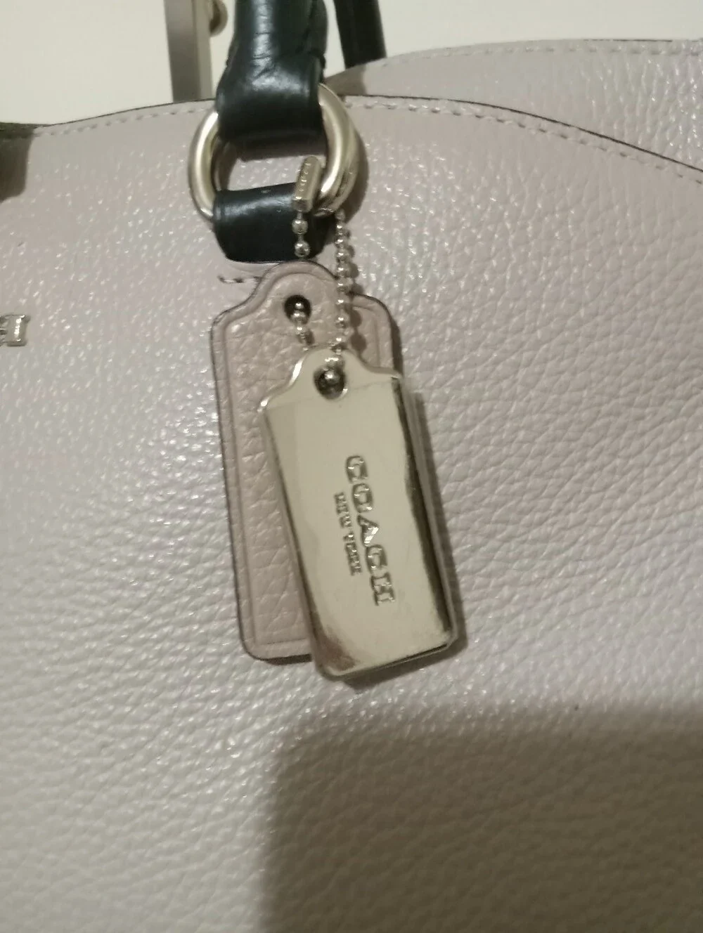 Coach Color Block Pebble Leather Handbag EUC